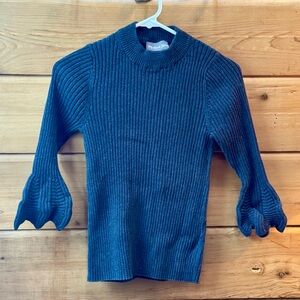 ANTHROPOLOGIE Michael Stars Gray Cowl Neck Sweater with Ribbed Texture